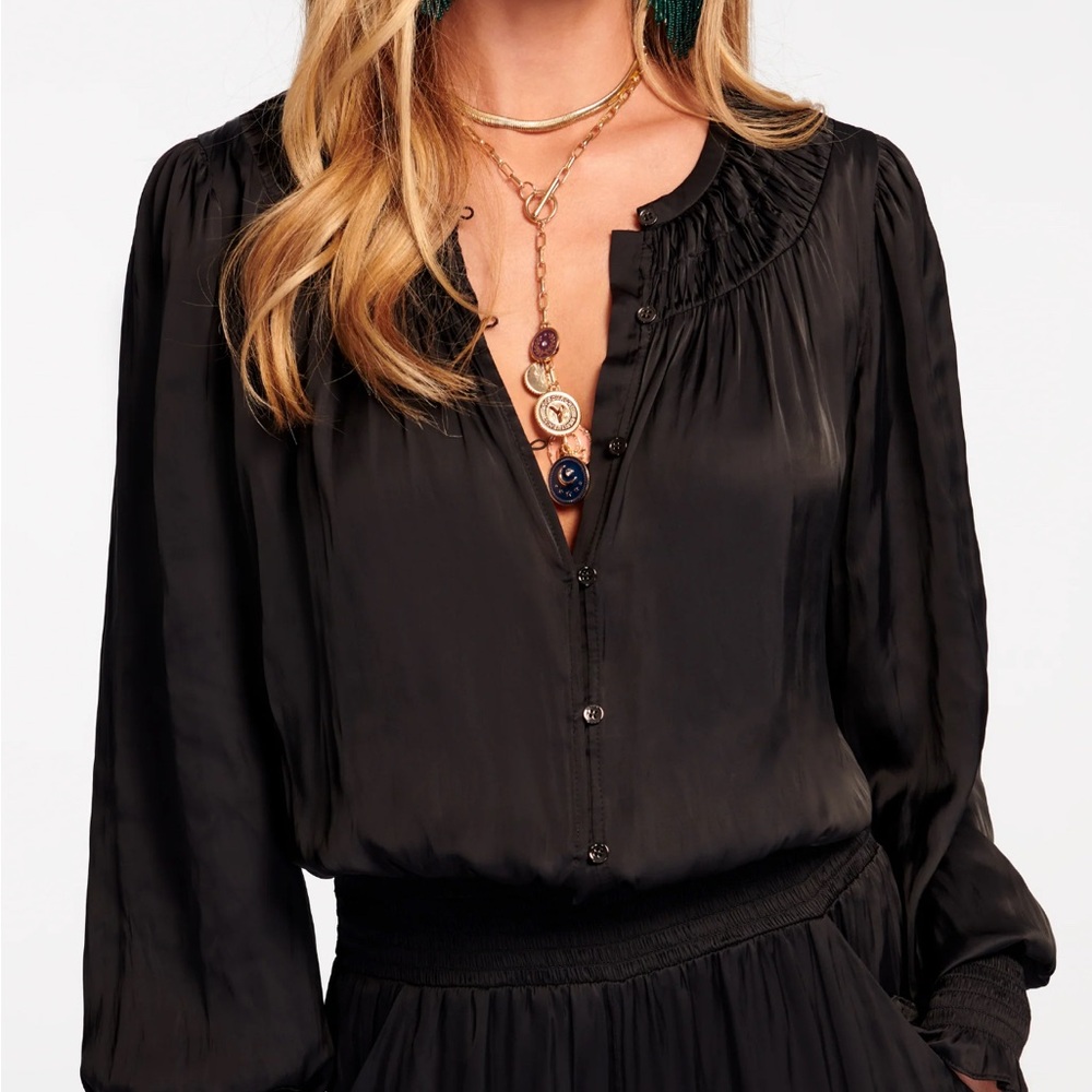 Ramy Brook Charcoal Blouse - Picture 3 of 8